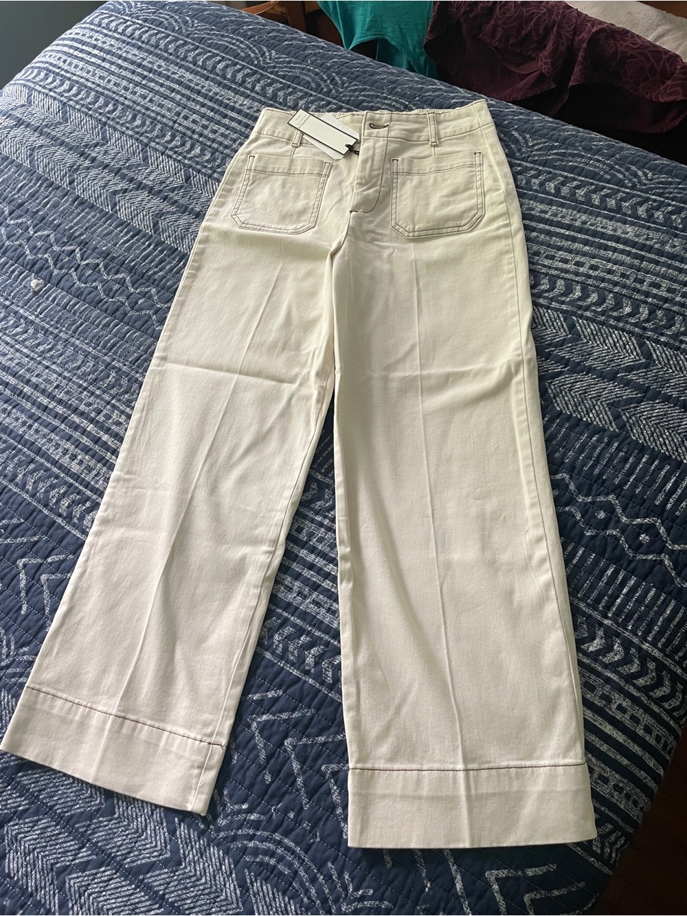 bagatelle Cream Wide-Leg Jeans